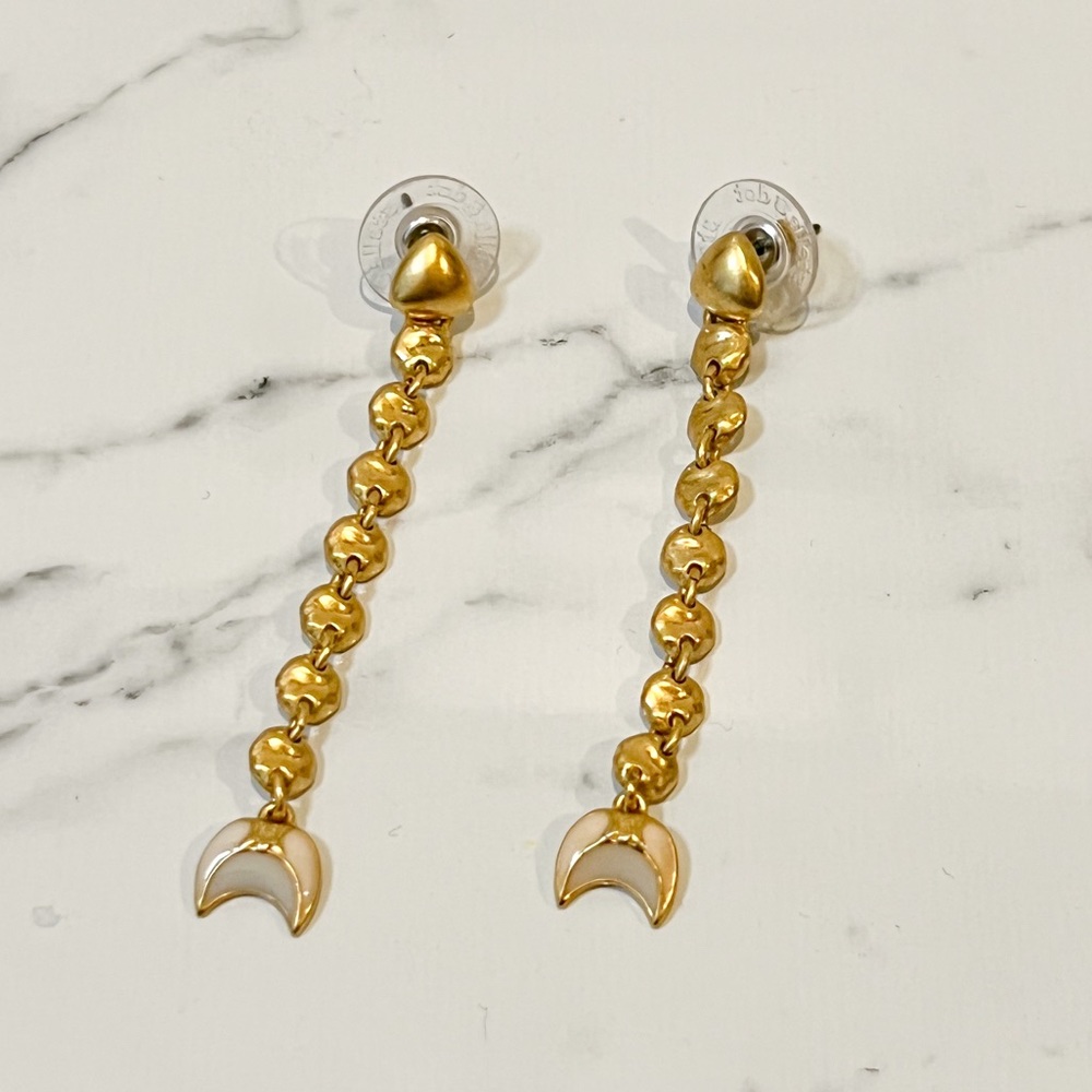 Stella & Dot gold dangle earrings